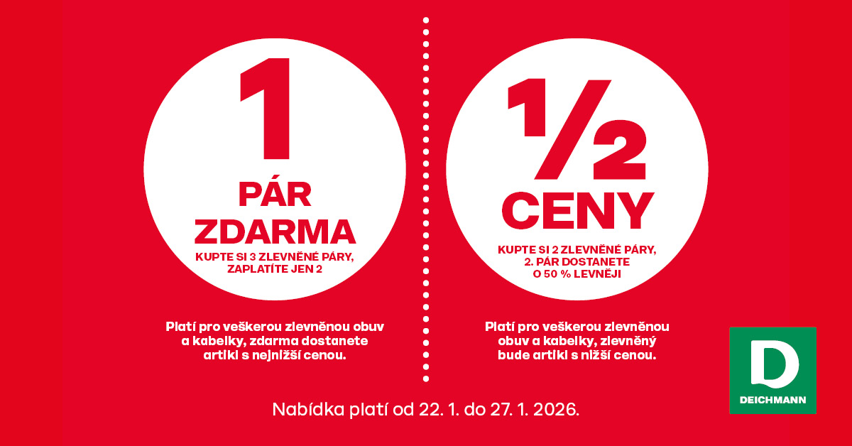 Druhý pár za polovinu nebo třetí zdarma