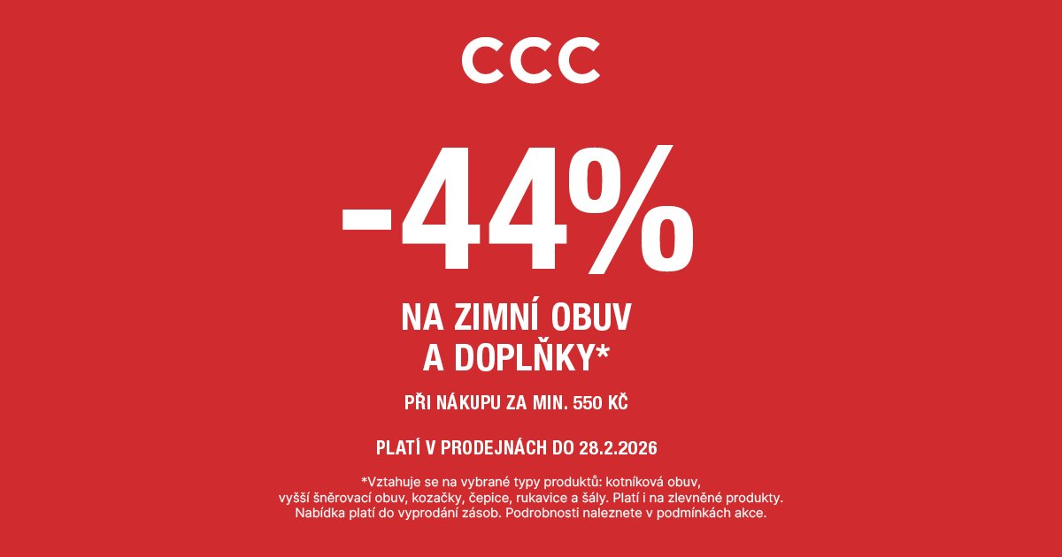 Sleva -44 % na zimní obuv a doplňky