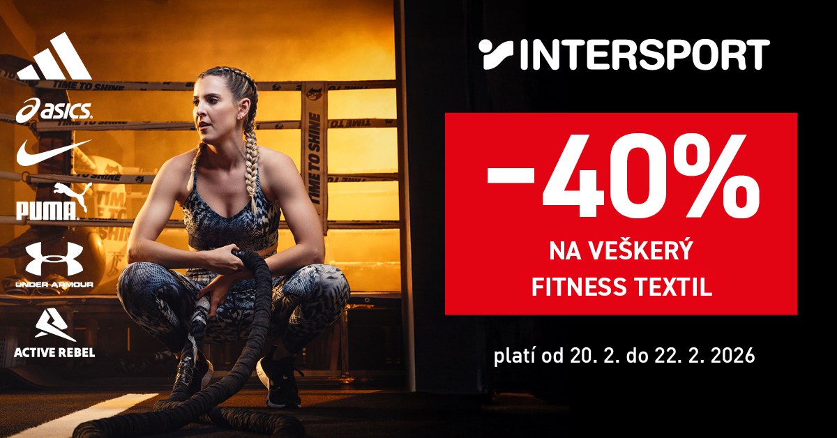 Sleva -40 % na fitness textil