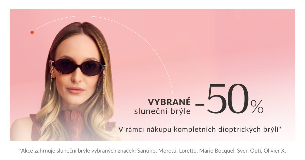 Vybrané sluneční brýle se slevou -50 %