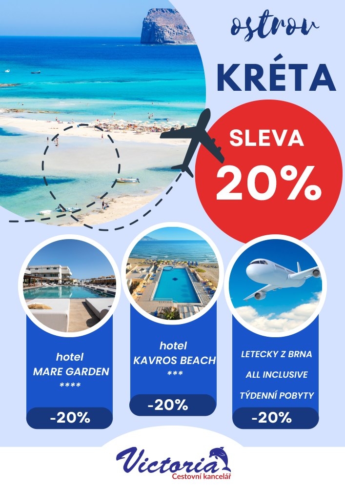 Dovolená na Krétě se slevou 20 %