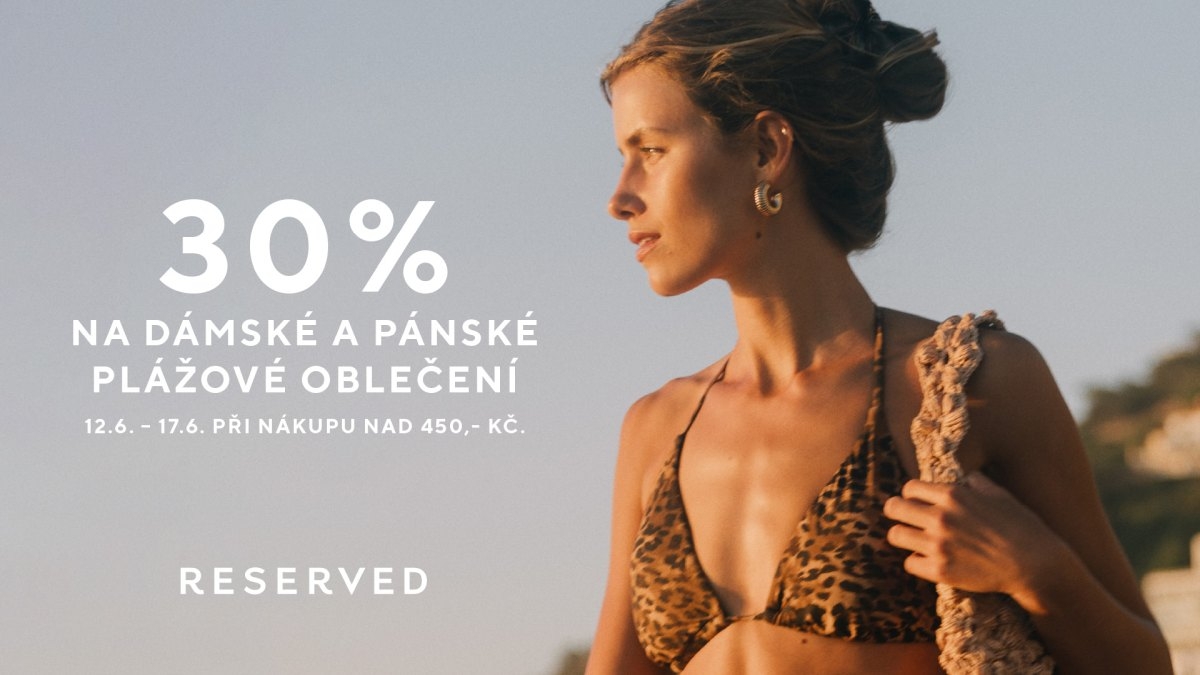 Sleva 30 % na plážové oblečení