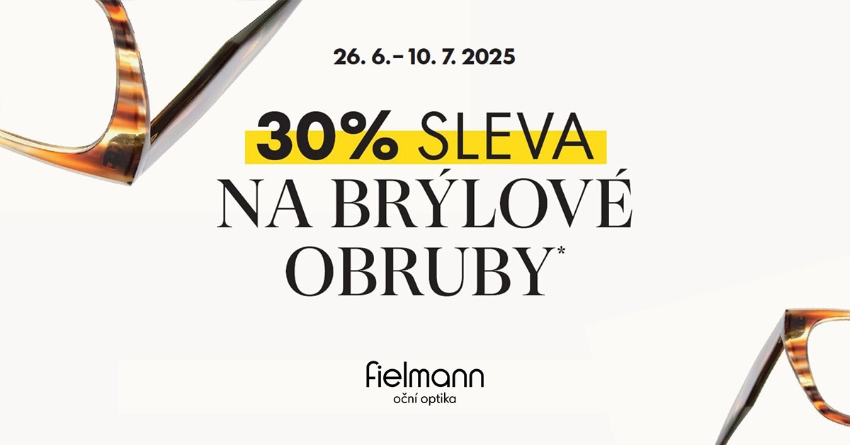 30% sleva na brýlové obruby