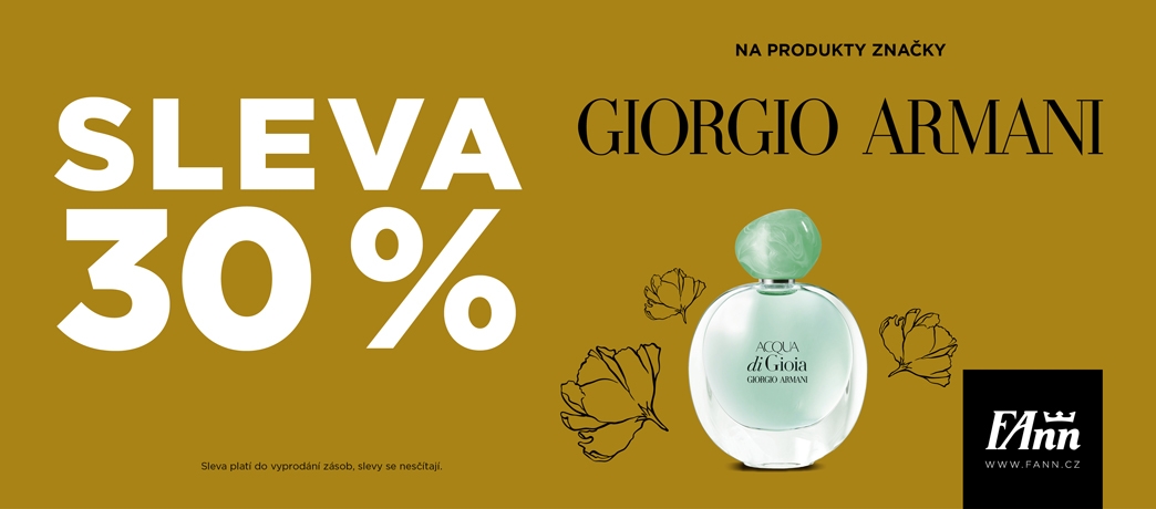 30% sleva na značku Armani