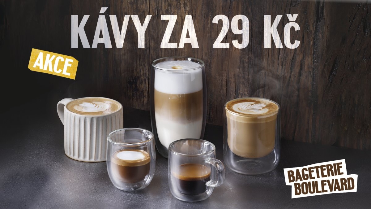 Kávy jen za 29 Kč
