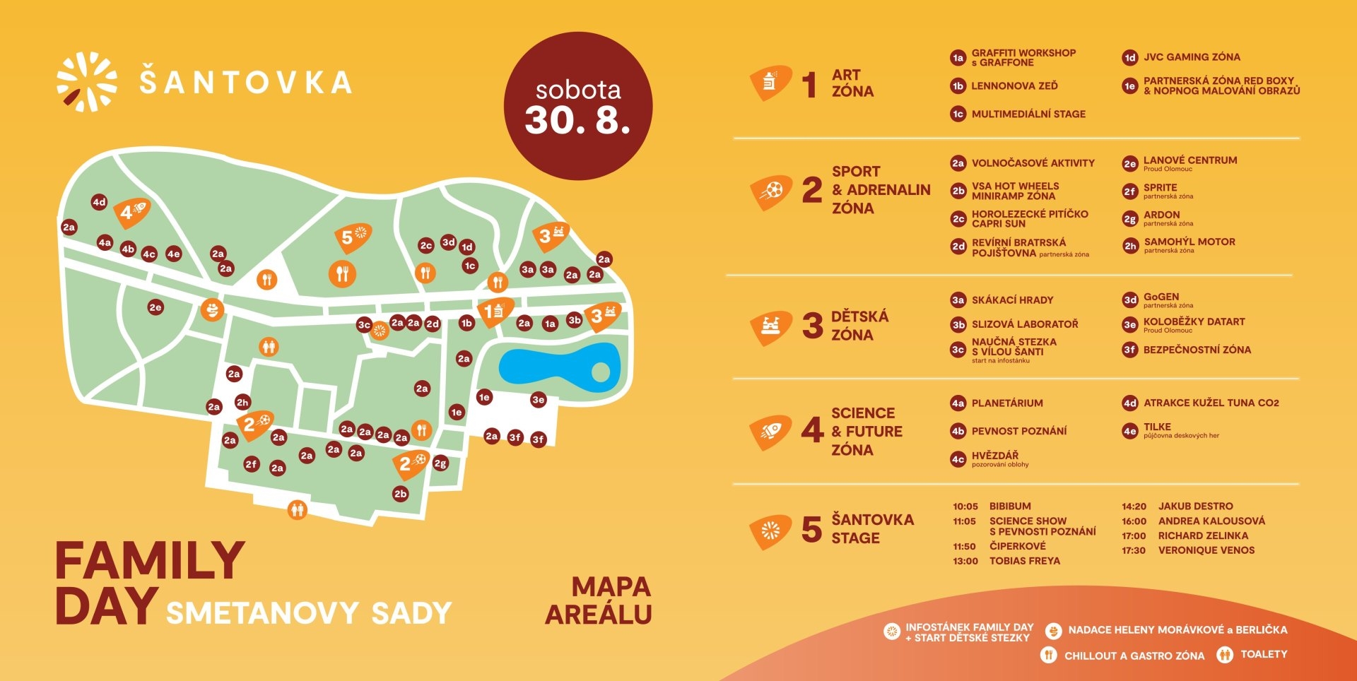 Mapa areálu Family Day 2025