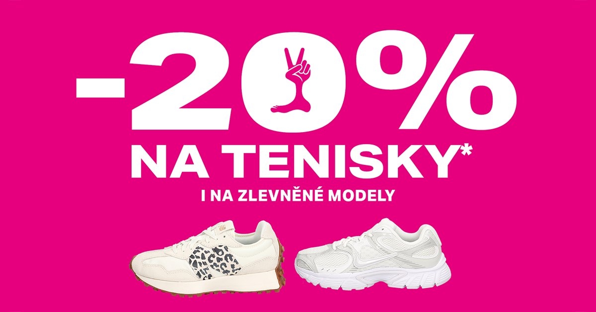 -20 % na tenisky