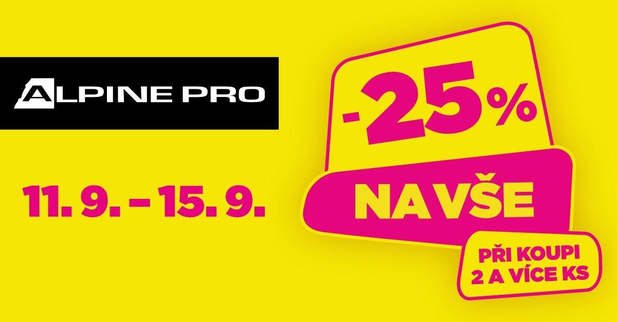 -25 % na vše v ALPINE PRO