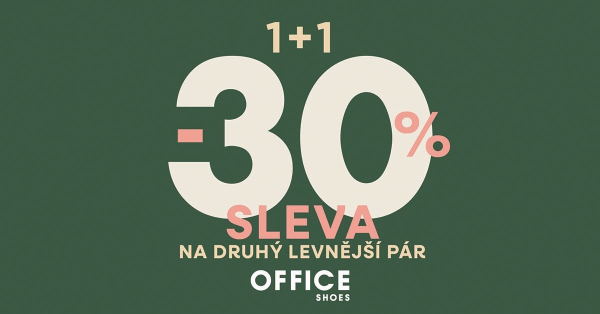 Akce 1+1-30% na druhý levnější pár
