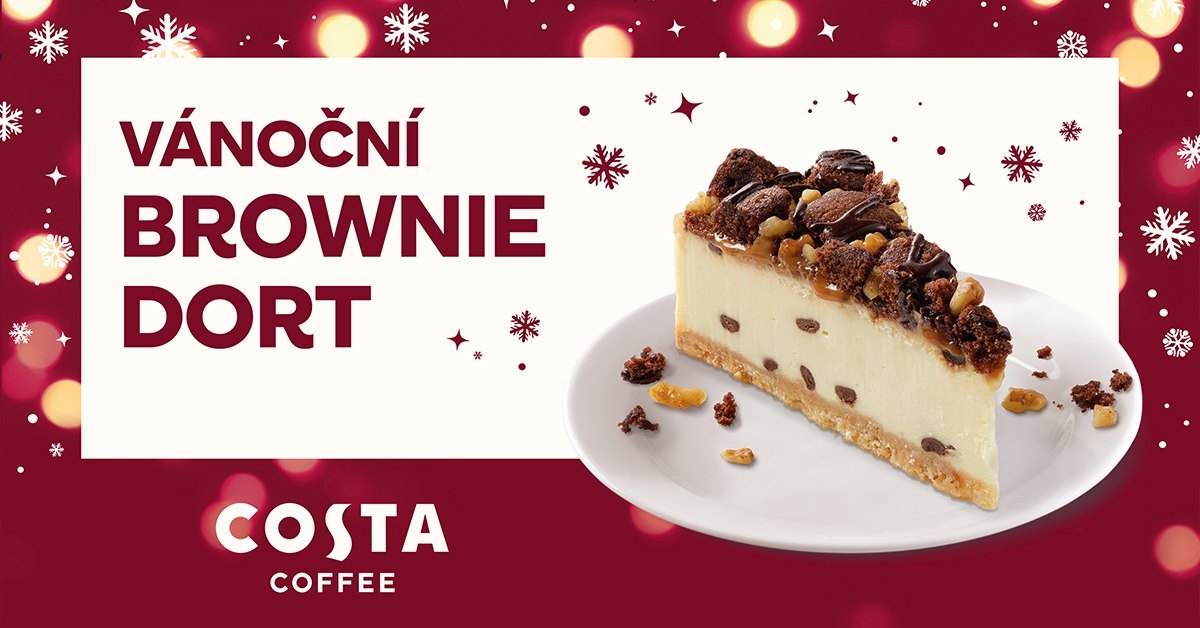 Vánoční brownie dort