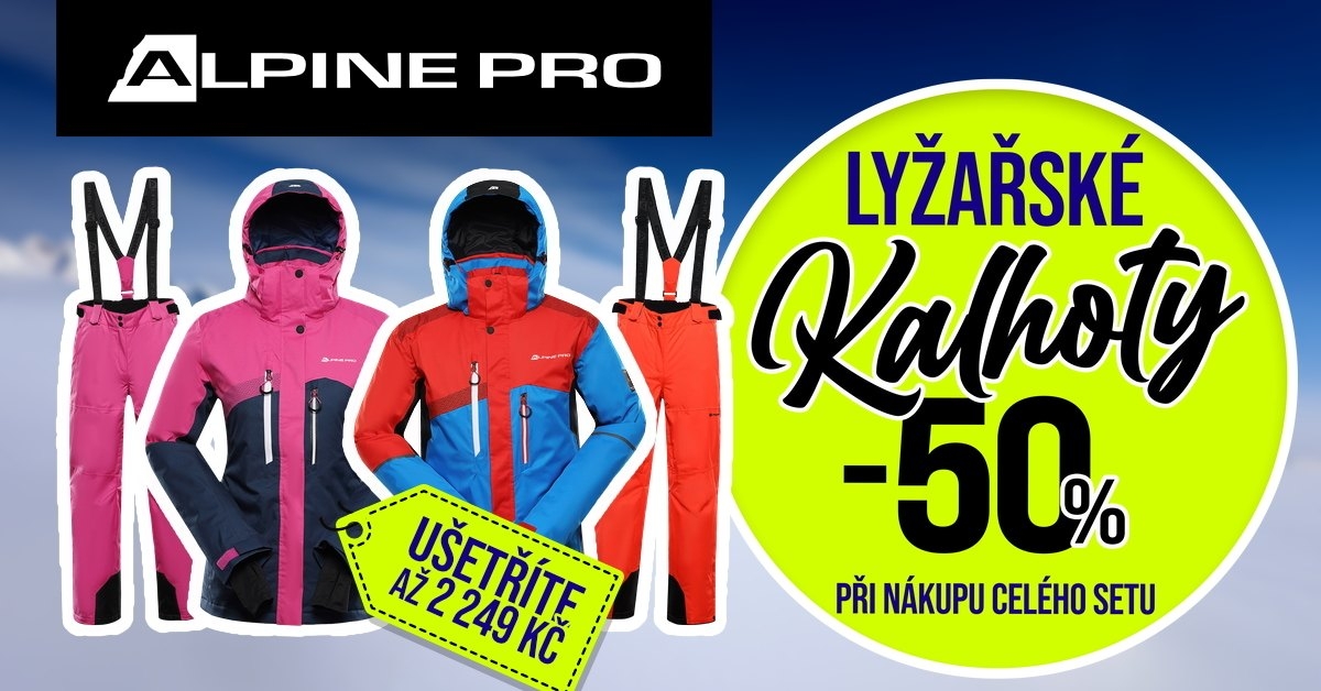 Lyžařské kalhoty se slevou 50 %