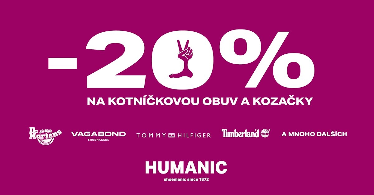 -20 % na kotníčkovou obuv a a kozačky