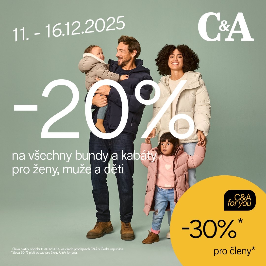 Sleva na bundy a kabáty v C&A