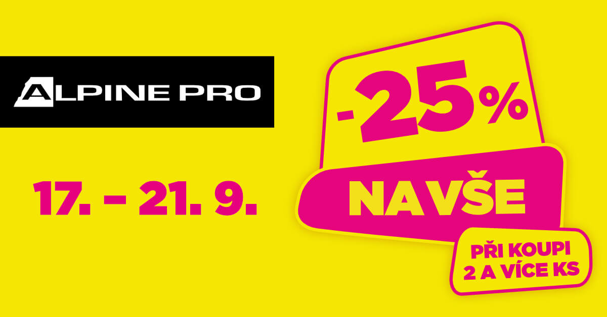 -25 % na vše v ALPINE PRO